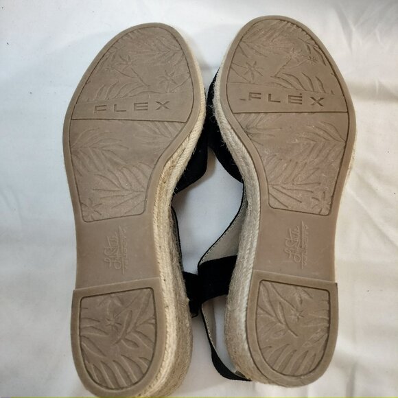 LIFESTRIDE Tersa Black Micro Suede Espadrille Wedges - Picture 9 of 9